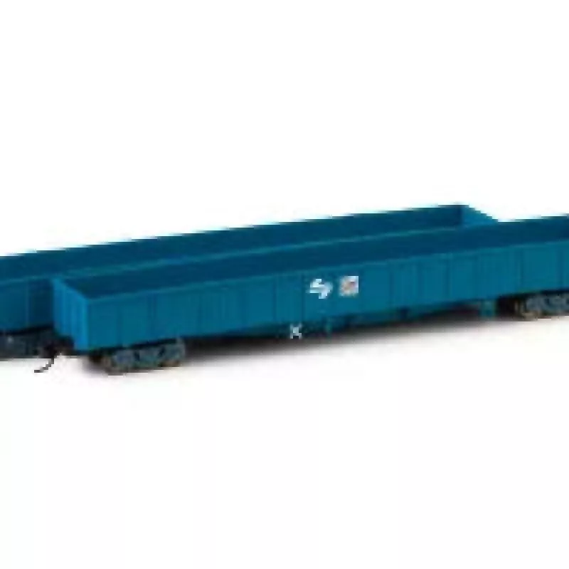 Buckambool Models 'N scale' - NOCY 55/84 Open Wagon 2 pack PTC Blue with White L7