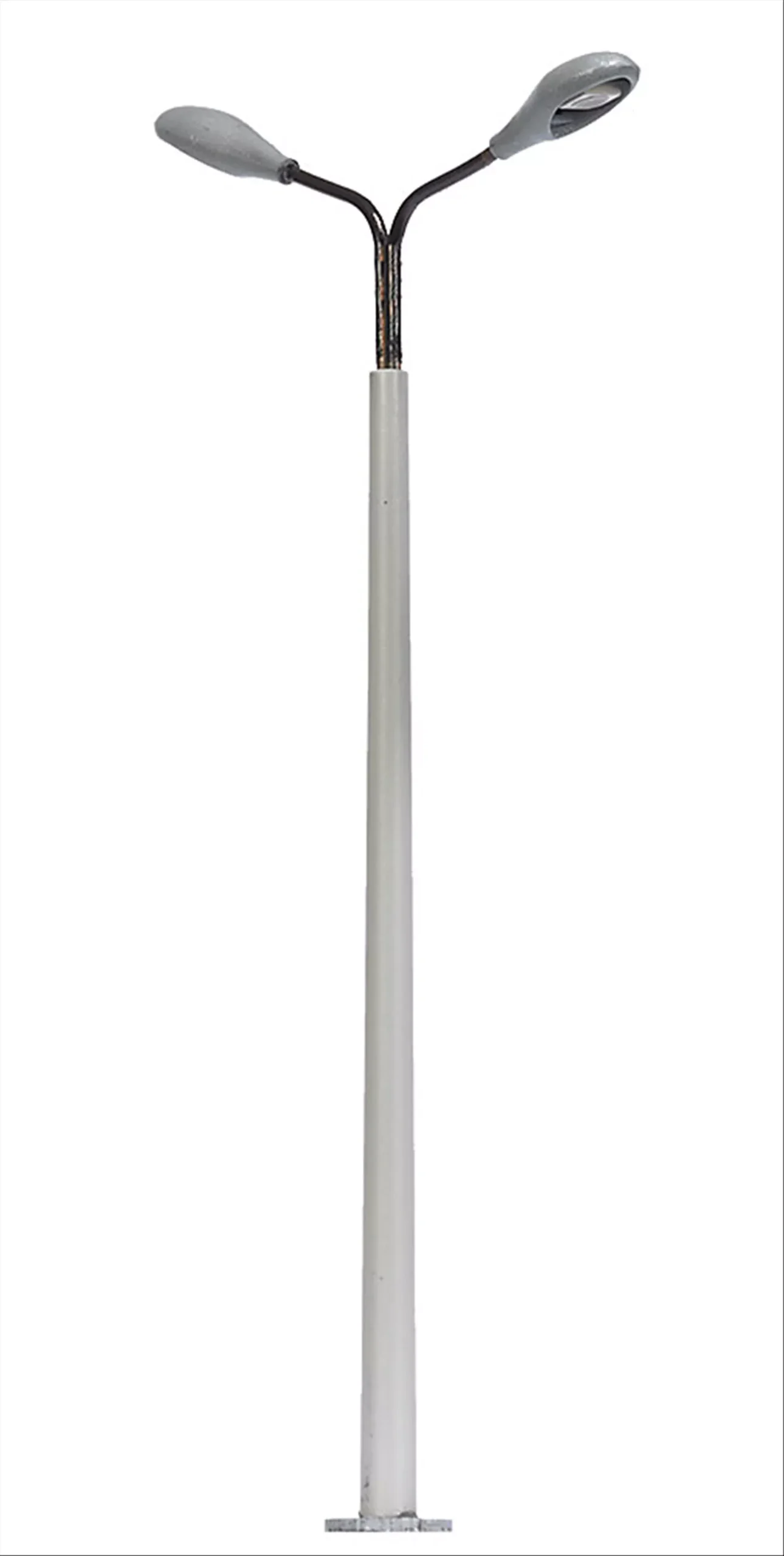 Busch 4158 HO Scale Concrete Streetlight w/2 White LEDs