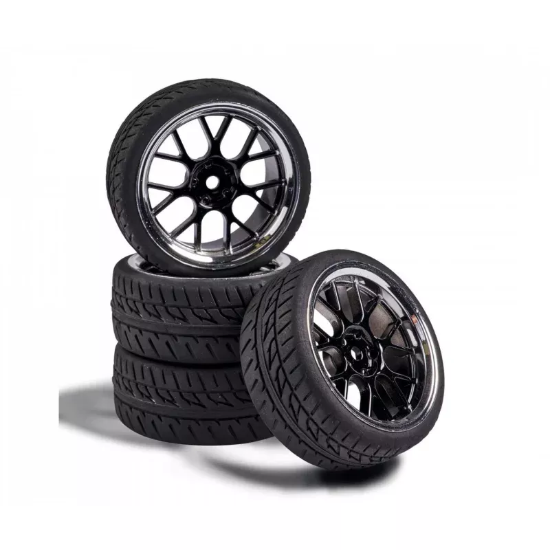CARSON R/C 1:10 Wheel Set Y-Design2 (4) bl./chrome