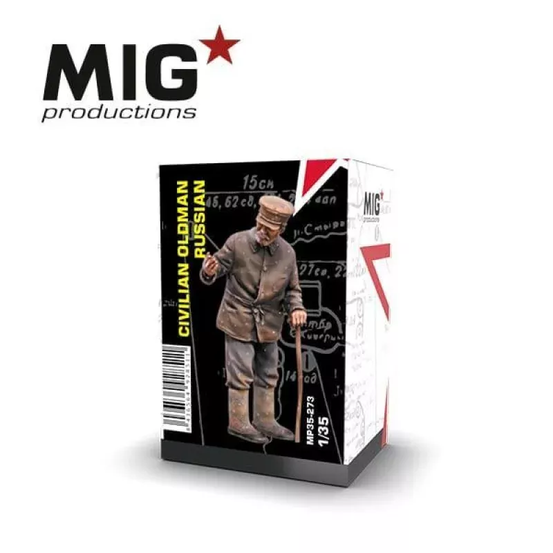 CIVILIAN OLD MAN RUSSIAN 1/35 scale resin model kit