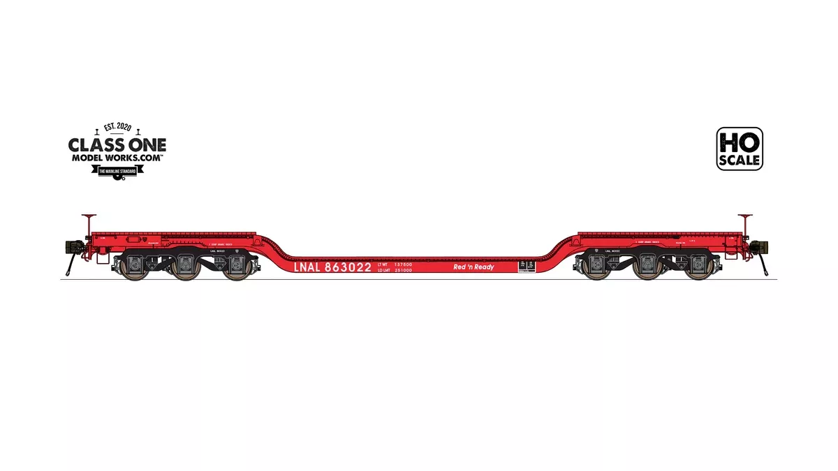 Class One Model Works FC00211 HO Scale GSC Heavy Duty Flatcar "Grate Deck" LNAL 863022