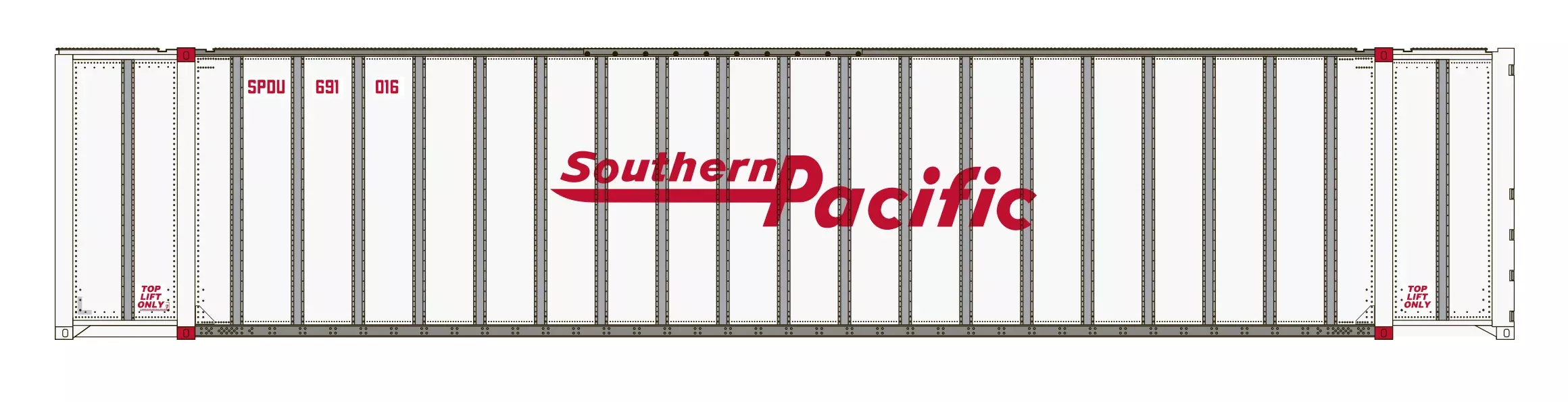 Class One Model Works HO Scale Monon 48' Container Southern Pacific SPDU