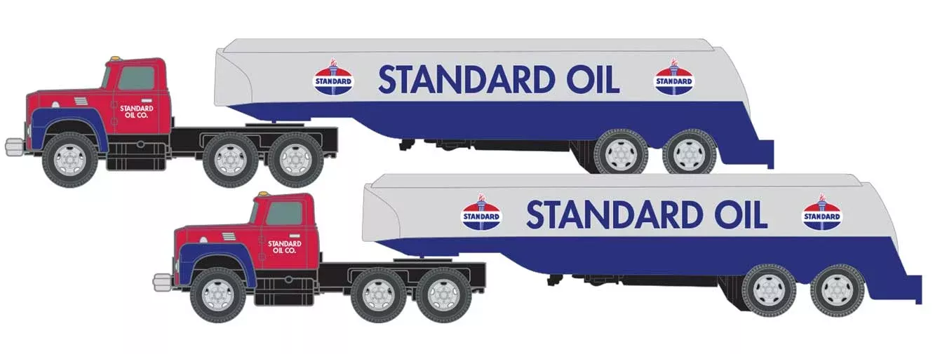Classic Metal Works 51205 N Scale 1954 IH R-190 with Tank Trailer Standard Oil