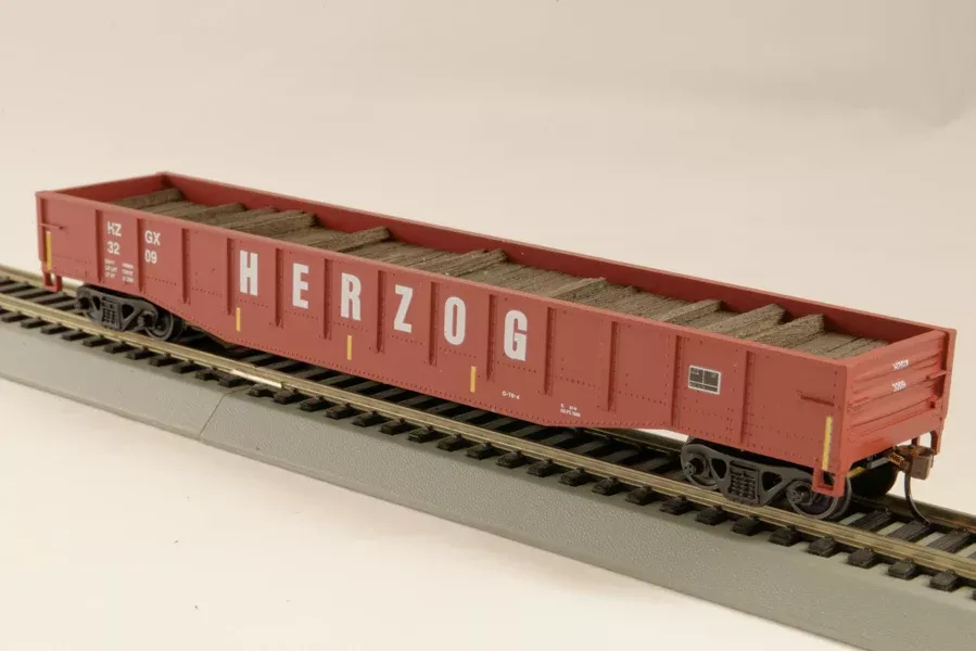 Con-Cor 1-092129 HO Scale Gondola with Tie Load Herzog HZGX 3915