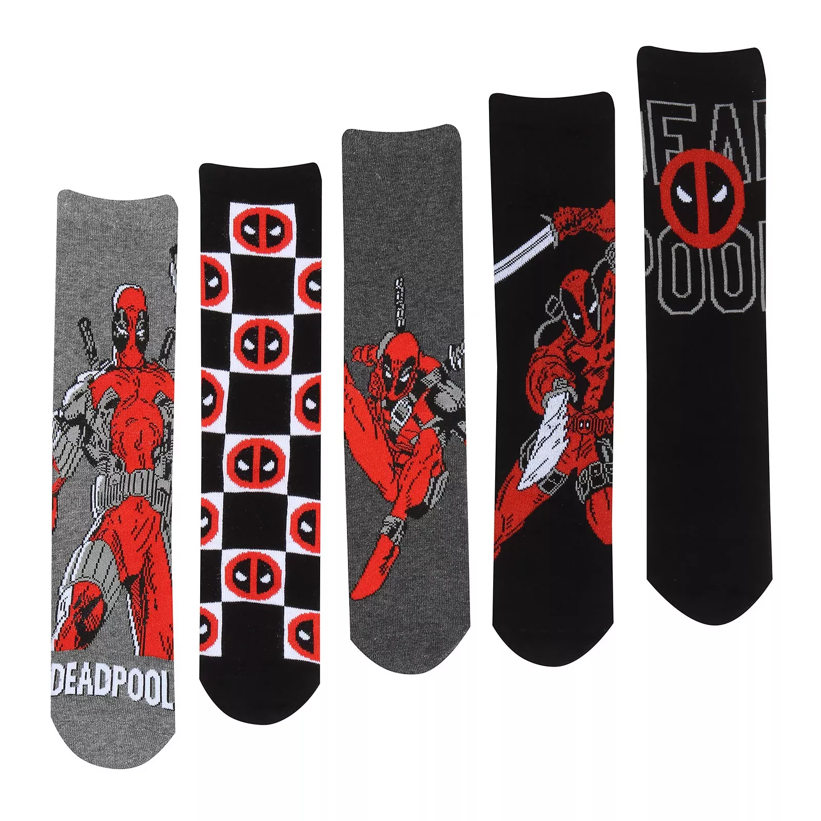 Deadpool - Logo and Pose Socks 5-Pack in Gift Box