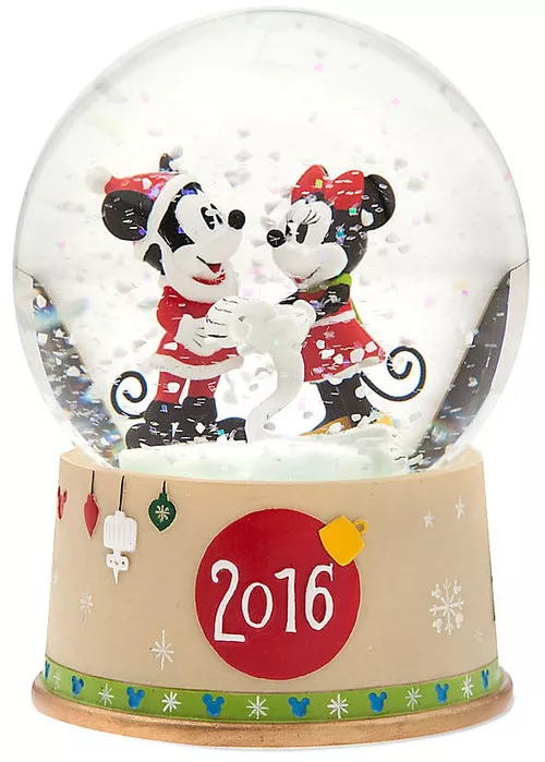 Disney 2016 Holiday Mickey & Minnie Mouse Exclusive Snow Globe