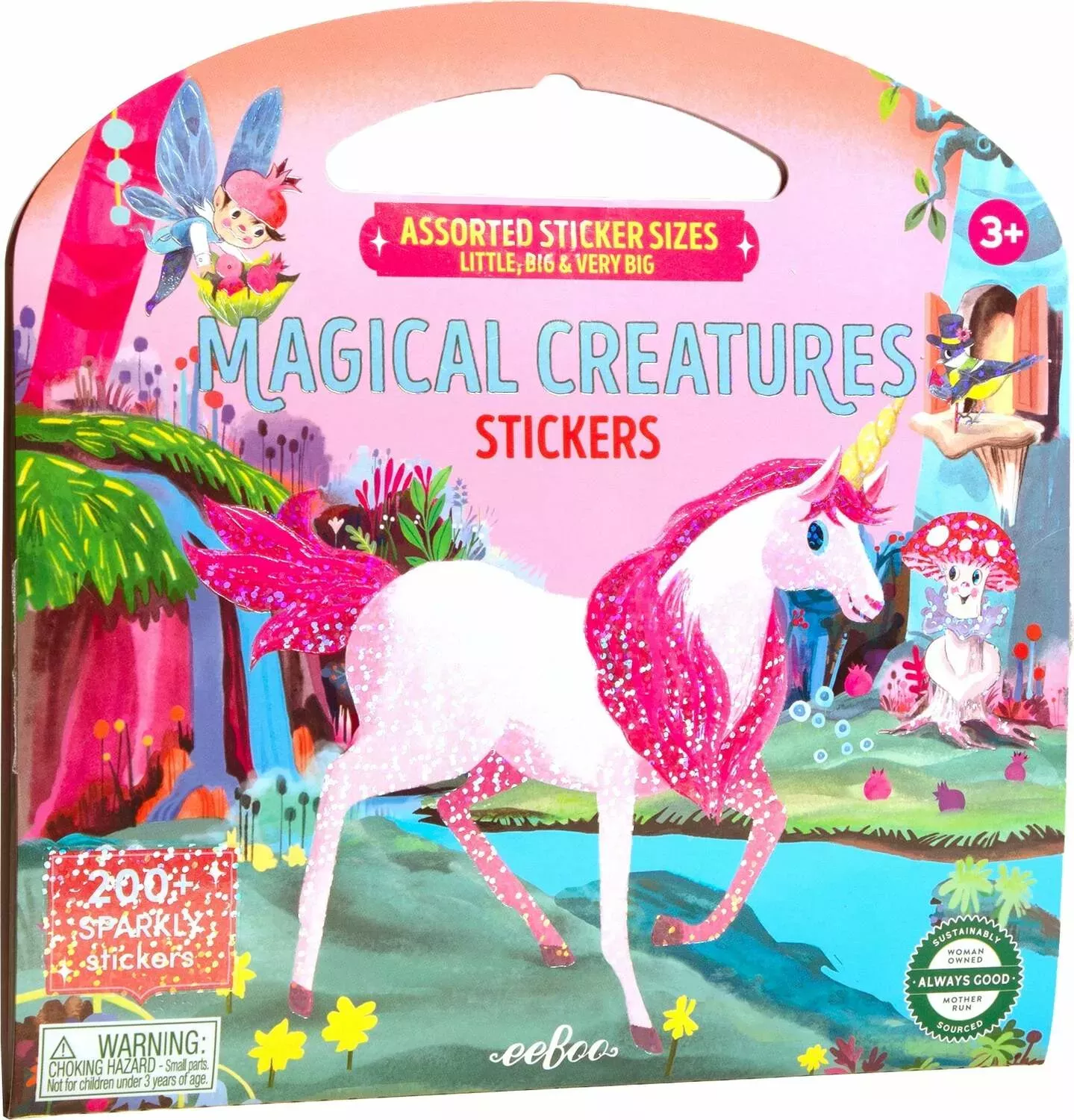 Eeboo STKMAG Magical Creatures Shiny Sticker Book