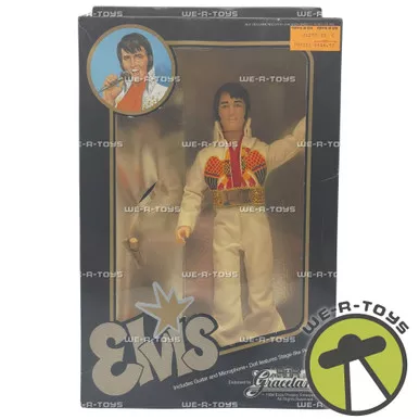 Elvis Presley Graceland Doll With Guitar and Microphone In White 1984 New 21290
