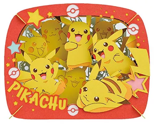 Ensky Ptc-203 Paper Theater Pokemon Pikachu Japanese Pikachu Stickers Pokemon Decal