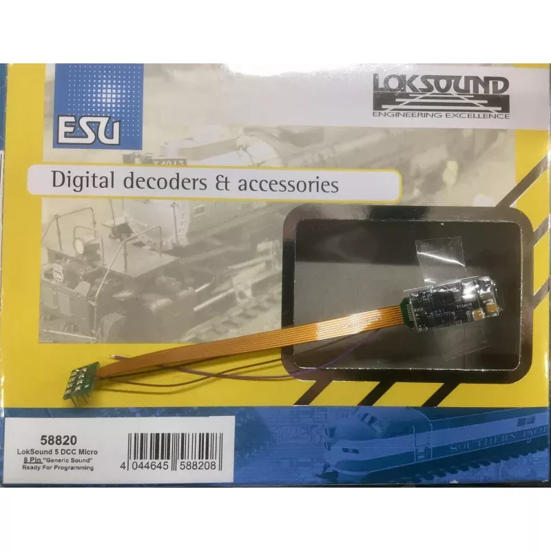ESU 58820 LokSound V5 DCC Micro 8-Pin Generic Sound Ready for Programming.