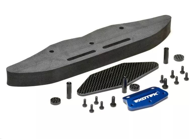 Exotek 1999 Traxxas SLASH 2WD DRAG BUMPER SET alloy cf and foam