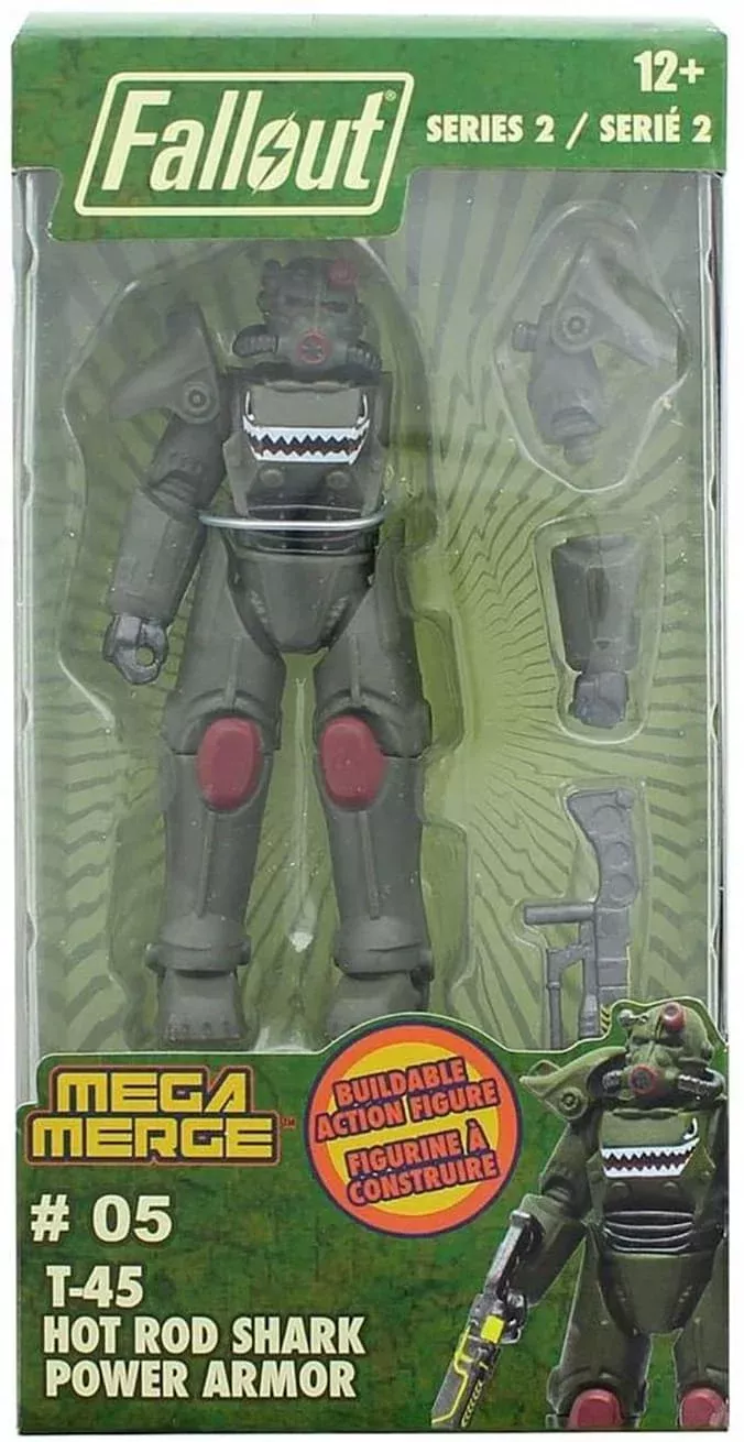 Fallout 4-Inch Mega Murge Action Figure Series 2 - T-45 Hot Road Shark Power Armor