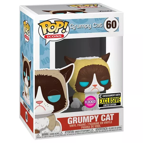 Funko Icons EE Exclusive POP Grumpy Cat Flocked Vinyl Figure