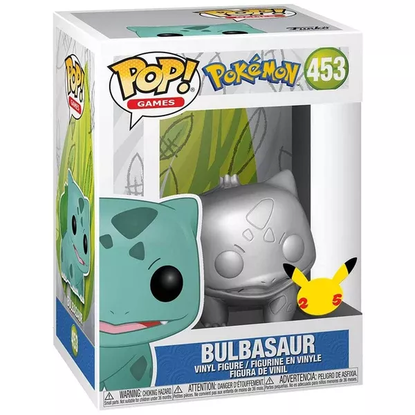 Funko Pokemon POP Bulbasaur Silver Metallic Vinyl Figure
