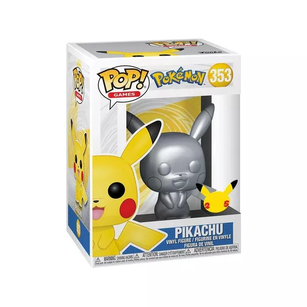 Funko Pokemon POP Pikachu Silver Metallic Vinyl Figure