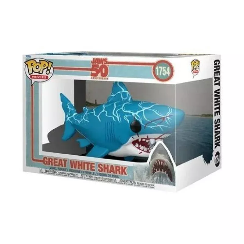 Funko Pop! 1754 Movies - Jaws 50th Anniversary Great White Shark Super 6-Inch Vinyl Figure