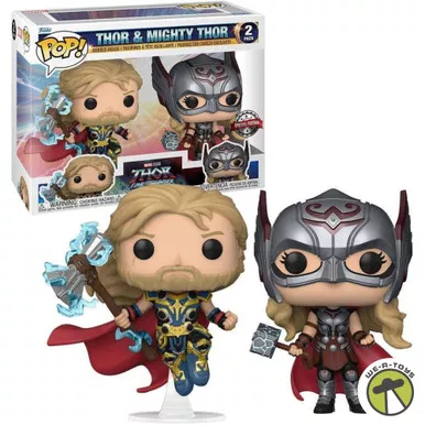 Funko Pop! Marvel Thor 4: Love and Thunder Thor & Mighty Thor Exclusive 2-Pack