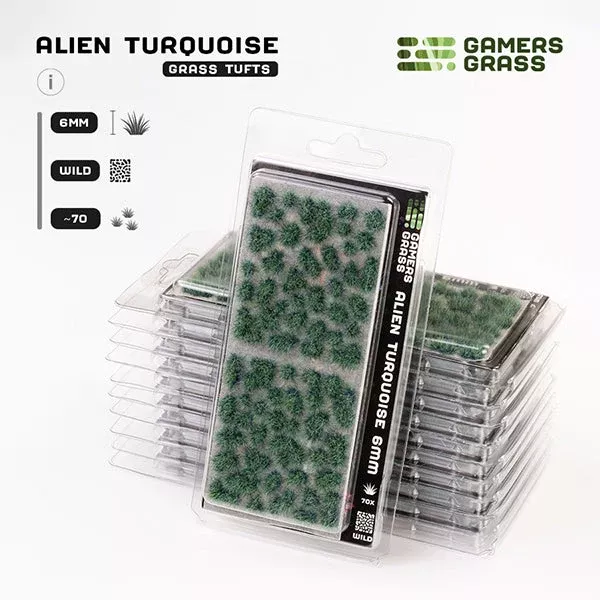 Gamers Grass Tufts: Alien Tufts - Alien Turquoise - 6mm - Wild