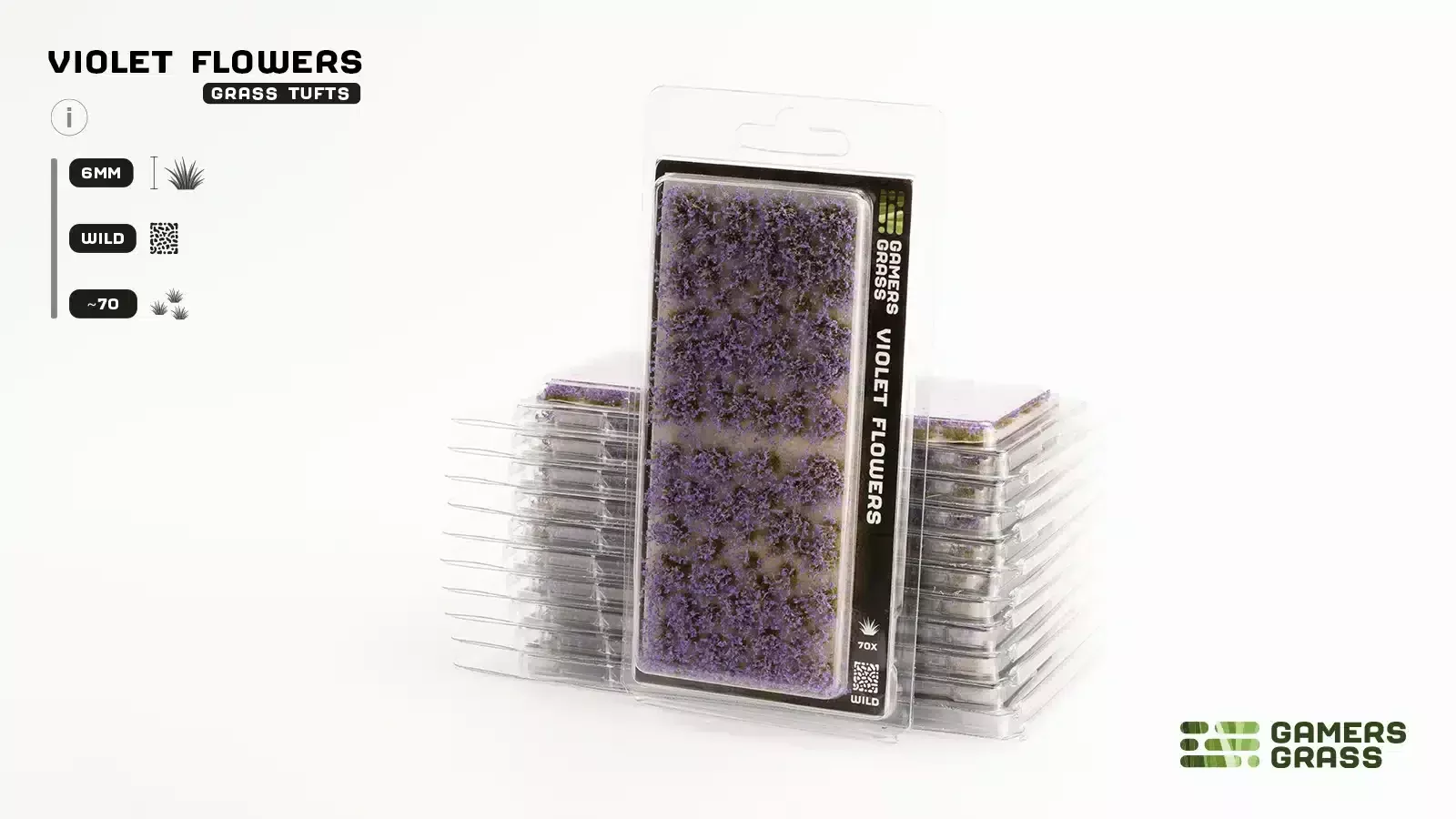 Gamers Grass Tufts: Violet Flowers- Wild
