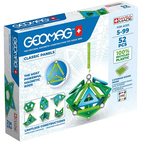 Geomag Green Classic Panels Recycled 52 Piece Building Set