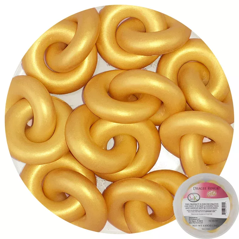 Gold Dragees Rings, 4.45 oz #78-5819D