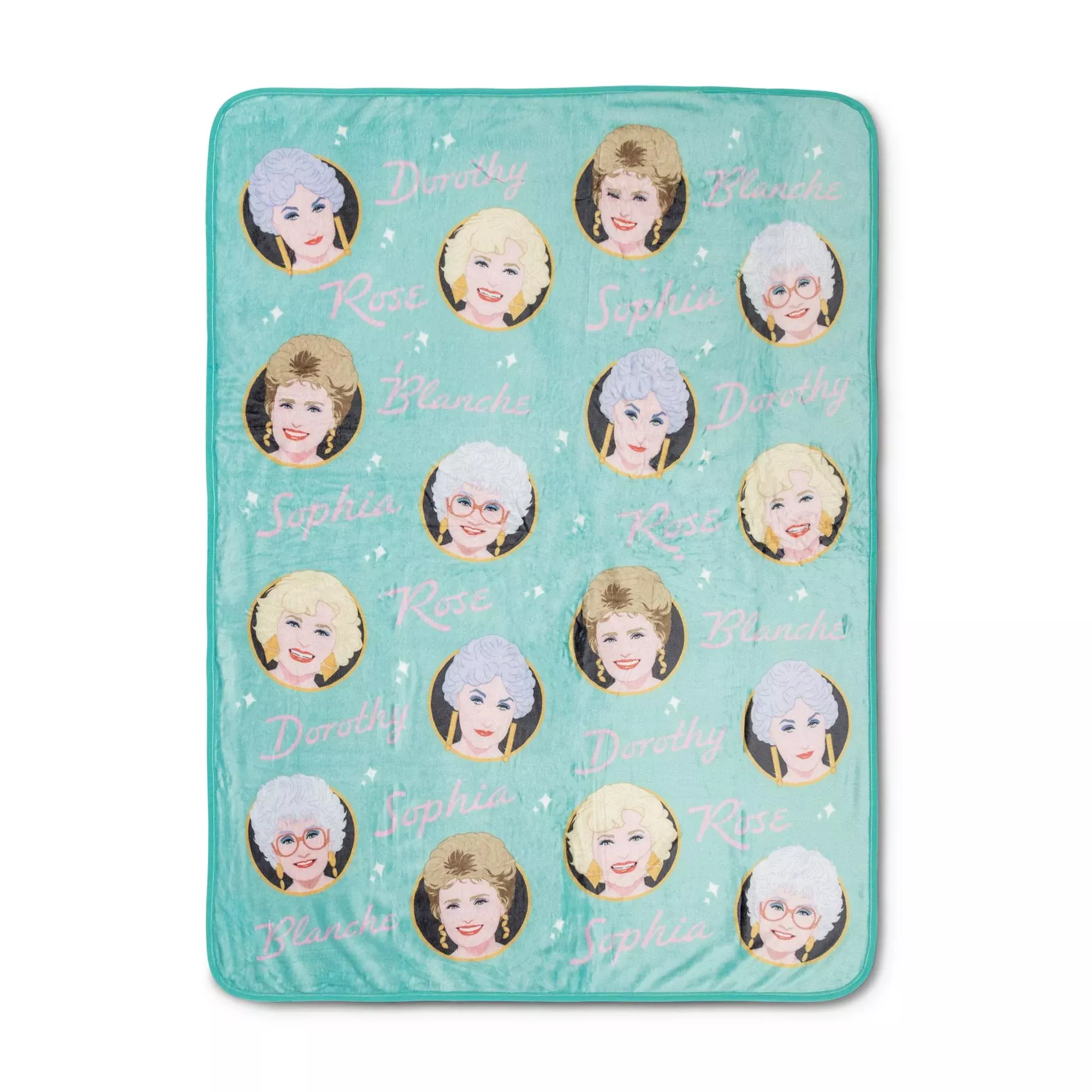 The Golden Girls Character Faces Fleece Throw Blanket | 45 x 60 Inches