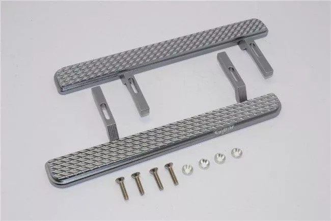 GPM ALUMINUM EXTERIOR TRAIL PARALLELOGRAM AXIAL SCX10 II GUN SILVER