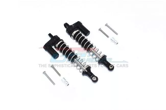 GPM ALUMINUM FRONT REAR PIGGY BACK SPRING DAMPERS 100MM AXIAL CAPRA UTB BLACK