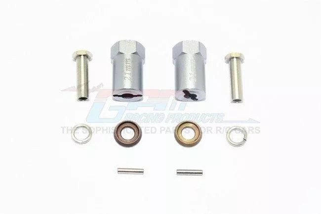 GPM ALUMINUM HEX ADAPTERS 21MM THICK AXIAL SCX10 / SCX10 II GUN SILVERAccessories: Stainless Steel Pin 2x10-2PCS 5mm Shims-2PCS 5mm Metal Washer-2PCS Stainless Steel Hex Socket Screw 19mm-2PCS