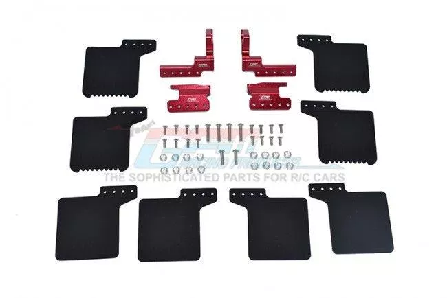 GPM MUD FLAP AXIAL 1/10 SCX10 III JEEP WRANGLER / JEEP GLADIATOR RED