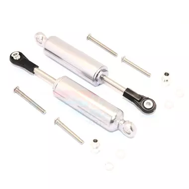 GPM Racing Aluminum Front / Rear Internal Shocks Set Silver for TRX-4