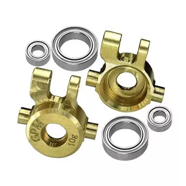 GPM Racing Brass Front Steering Blocks SetGold / Silver for 1:18 TRX4M