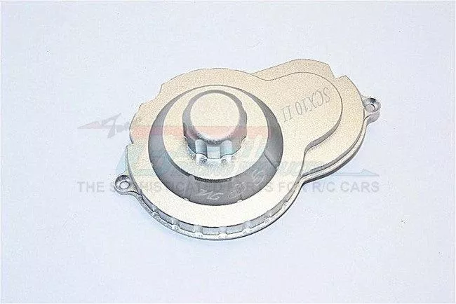 GPM SCX2038GCA-GUN SILVER ALUMINUM SPUR GEAR COVER AXIAL SCX10 II