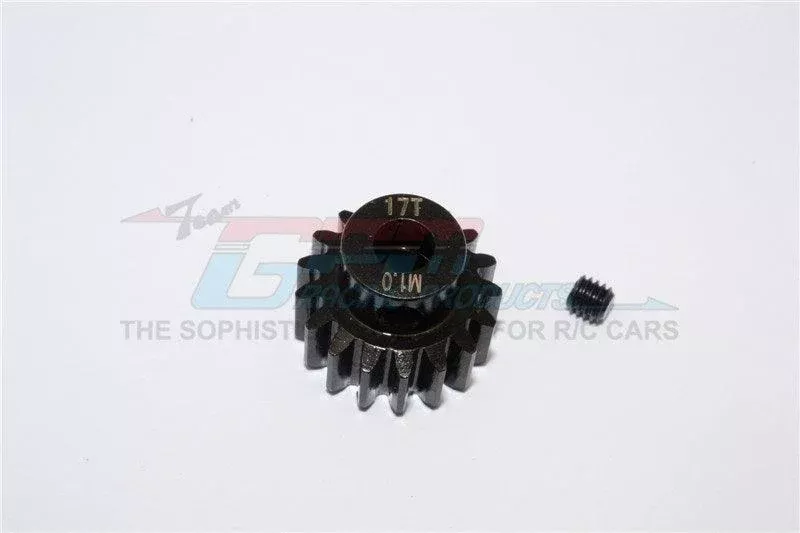GPM TXM017TS-BLACK STEEL MOTOR GEAR 17T TRAXXAS X-MAXX 4X4