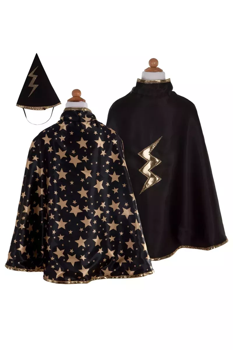 Great Pretenders Reversible Wizard Cape and Hat Size 4/6