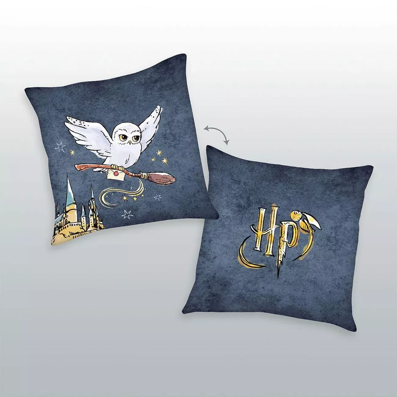 Harry Potter Cushion Logo & Hedwig 40 x 40 cm