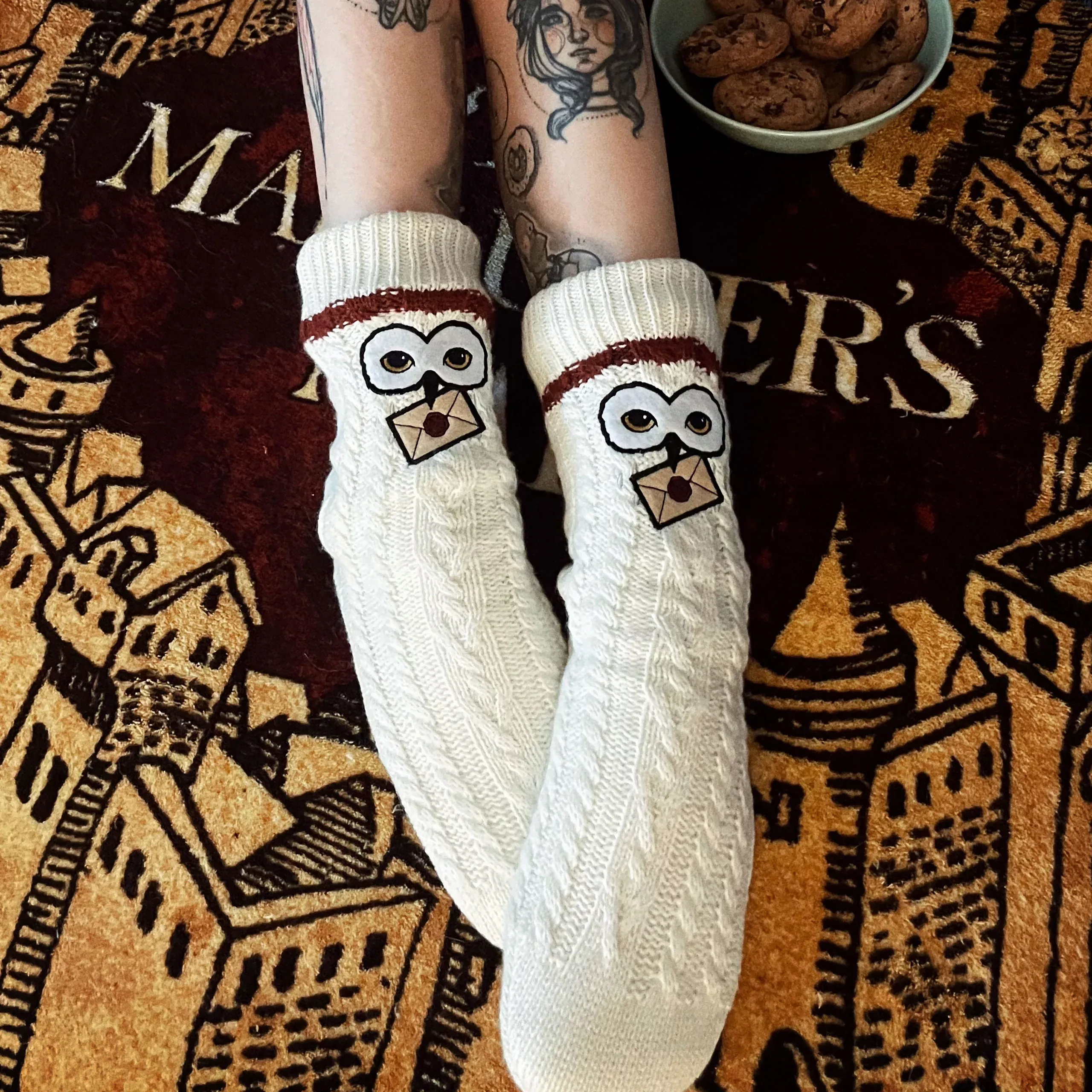 Harry Potter - Hedwig Socks with Teddy Fur