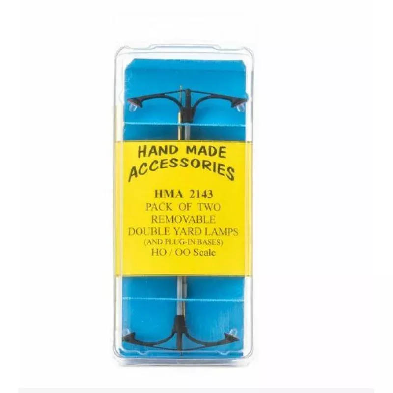HMA 2143 Pack of two Double Yard Lamps and plug in bases (REMOVABLE) HO HAND MADE ACCESSORIES.