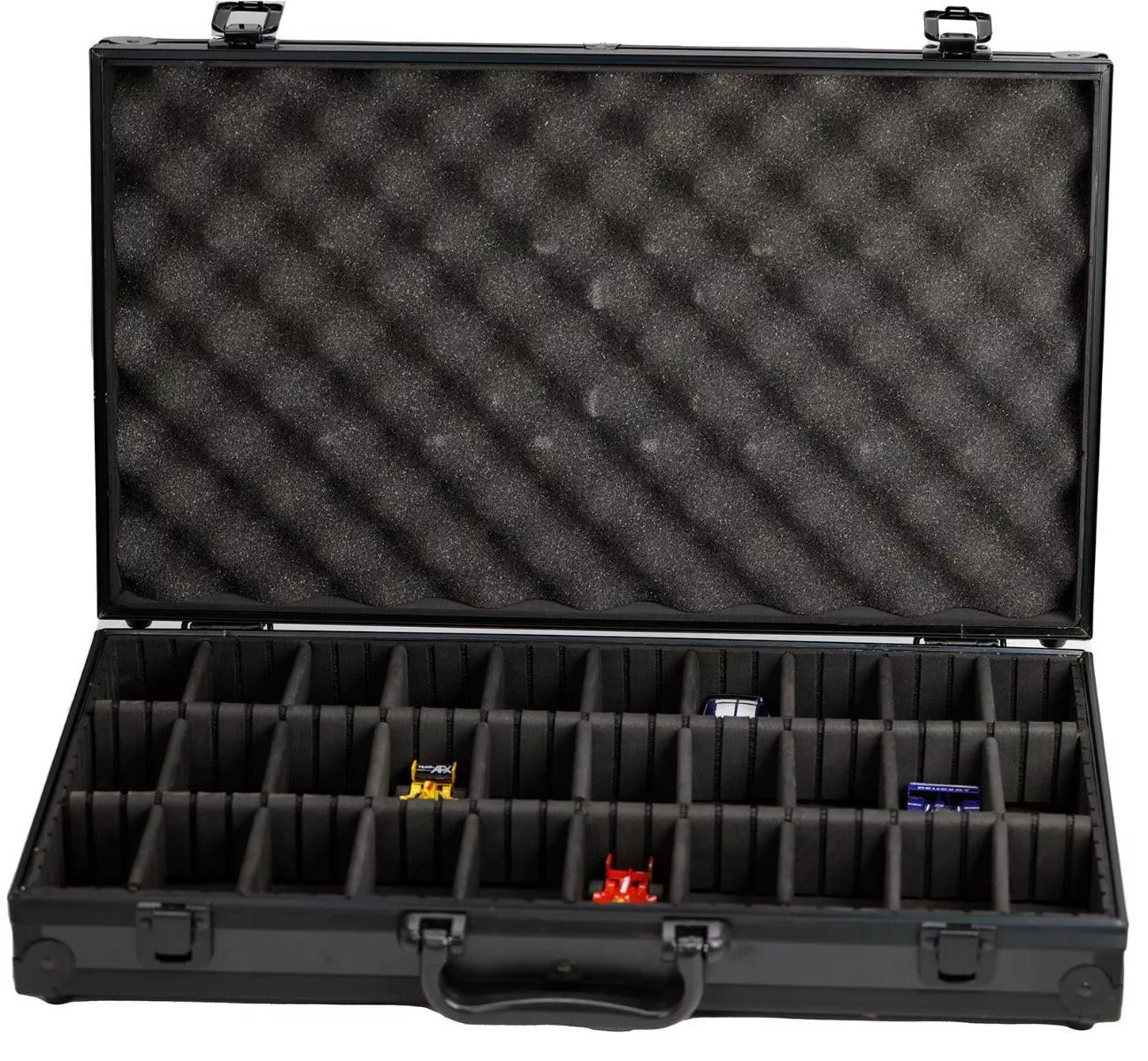 HO 1/64 Scale Diecast Slot Car Aluminum Carrying Case For AFX Auto World Hot Wheels