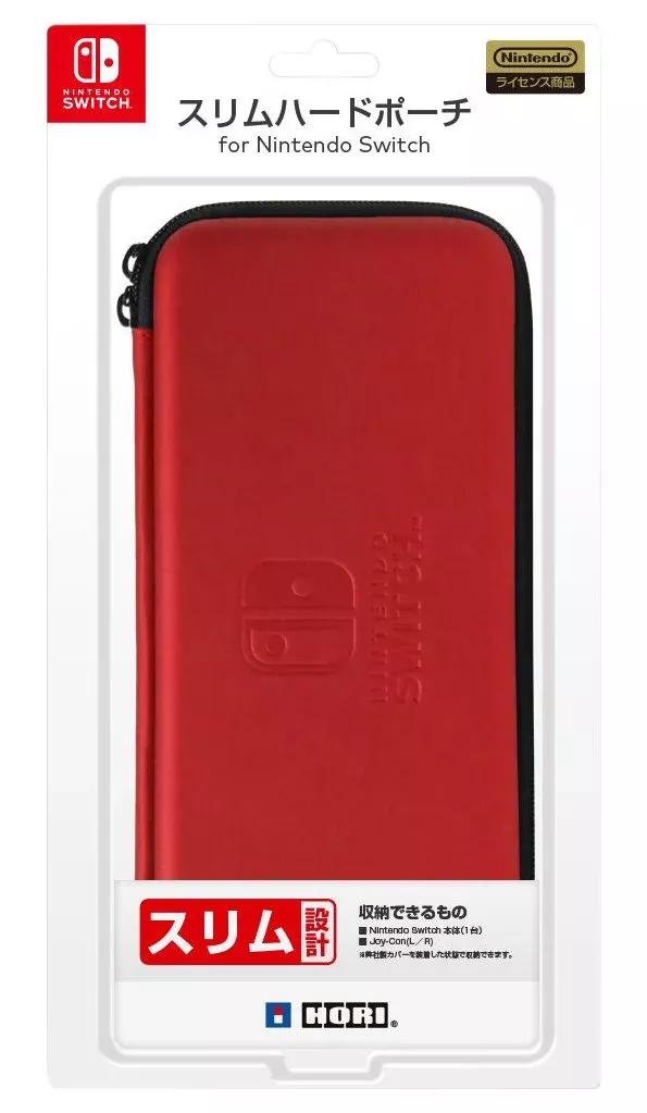 HORI Slim Hard Pouch Red For Nintendo Switch