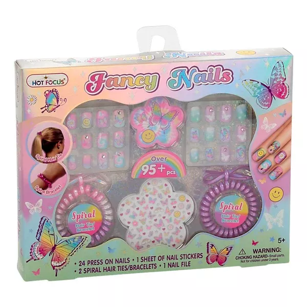 Hot Focus Fancy Nails Tie Dye Butterfly Set