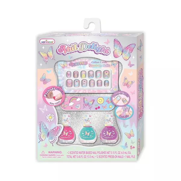 Hot Focus Nail Delight Tie Dye Butterfly Set