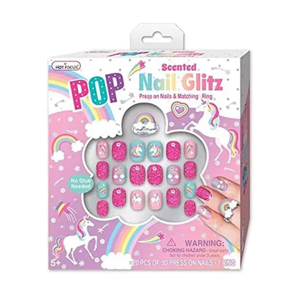 Hot Focus Pop Glamour Nails Unicorn Set