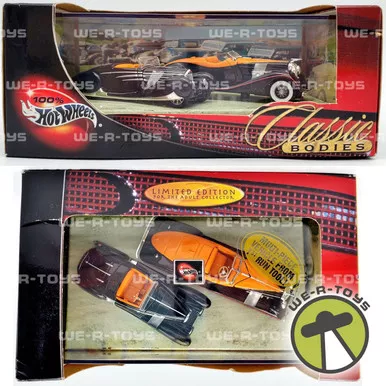 Hot Wheels 100% Classic Bodies Duesenberg and Bugatti 2003 Mattel NRFB