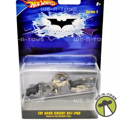 Hot Wheels Batman The Dark Knight Bat-Pod Die Cast Vehicle Mattel 2008 NRFP