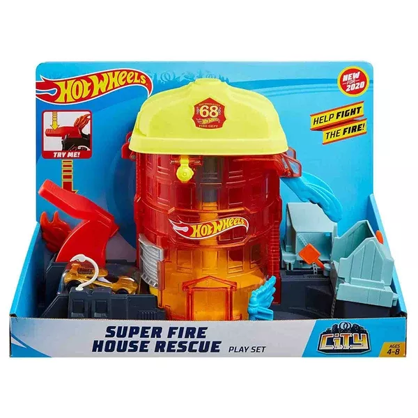 Hot Wheels City Super Fire House Rescue Play Set