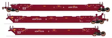 Intermountain ~ HO Scale ~ Maxi IV Intermodal Well Car ~ 3-Unit Set ~ Utah Central UCRY #57387 ~ 47372-04