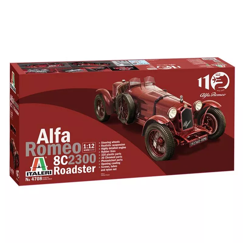 Italeri 1/12 scale Alfa Romeo 8C 2300 Roadster (1931 -33) Car Kit