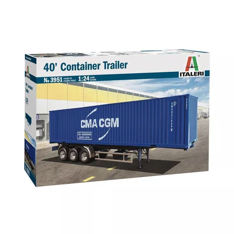 Italeri 1/24 scale 40' CONTAINER TRAILER lorry truck kit