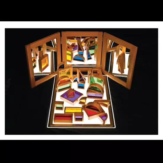Light Panel Mirror and Blocks Super Set